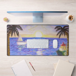 Bilder zur Malerei des Ocean Sunrise Art Schreibtischunterlage