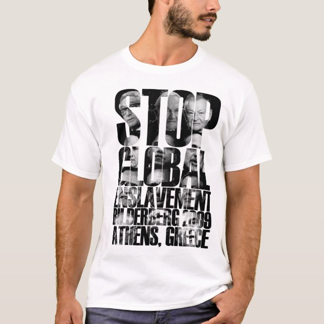 Bilderberg (ANTI-NWO Krieg) T - SHIRT (Vorderseite)