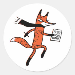 Bilderbuchgipfel - den Fox-Aufkleber zerlegen Runder Aufkleber