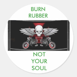BilderCALKRLIA, BURN RUBBER, N... Runder Aufkleber