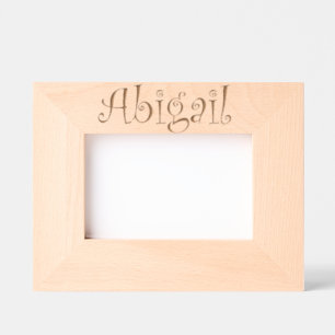 Bilderrahmen Baby "Abigail" – Geschenk zur Geburt Geätzte Rahmen