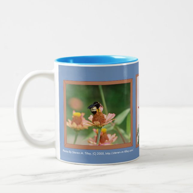 Bilderrahmen-Fotos der Blumen Zweifarbige Tasse (Links)