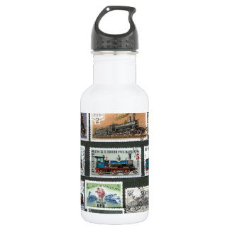 Bildet Eisenbahnlokomotiven 4 aus Edelstahlflasche