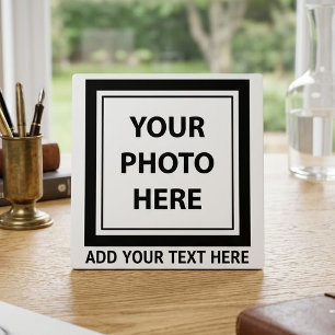 Bildfoto & Text hinzufügen – Anpassen Fotoplatte
