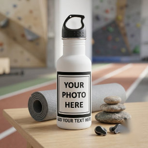 Bildfoto & Text hochladen – Anpassen Edelstahlflasche