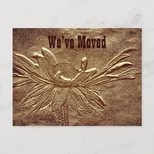 Bildgezeichnete neue Adresse verschieben Postkarte (Vorderseite)