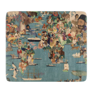 Bildhafte Karte der Welt Schneidebrett