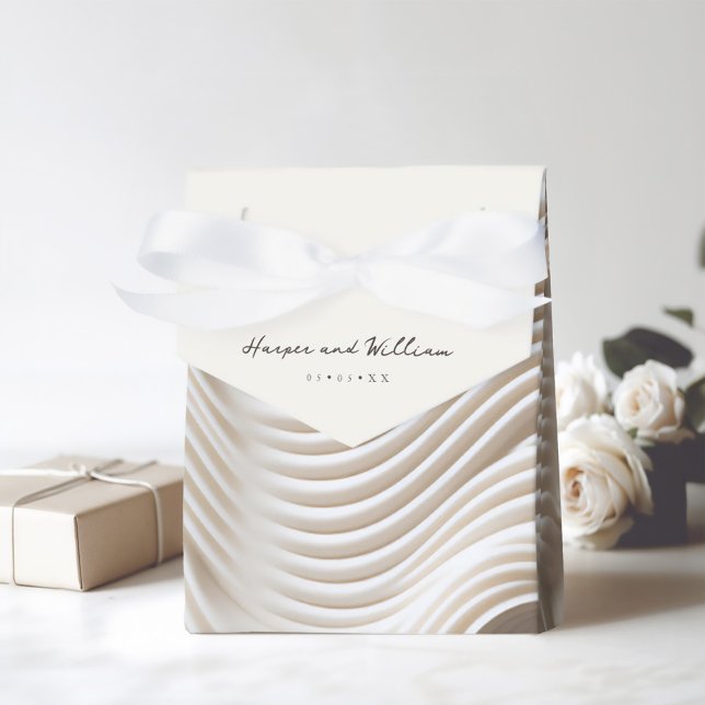 Bildhauermarmor Geschenkschachtel (Gift bag for the elegant off-white ivory wedding)
