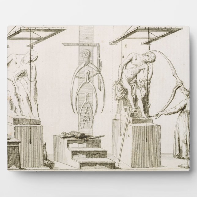 Bildhauerstudio, c.1800 (Gravieren) Fotoplatte (Vorderseite)