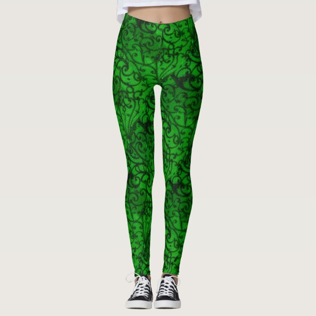 Bildlaufwerk grün leggings (Vorderseite)
