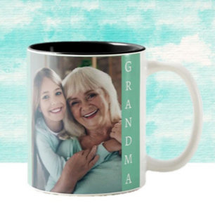 Bildperfektes Geschenk für Oma Zweifarbiger Kaffee Zweifarbige Tasse