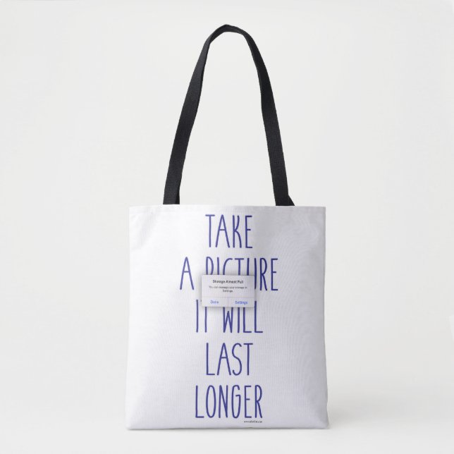 Bildprobleme Kein Speicher-Meme-Fun-Slogan Tasche (Vorderseite)