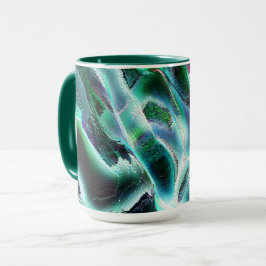 Bildrauigkeit aus virtuellen Gestein- und Regenwäl Tasse