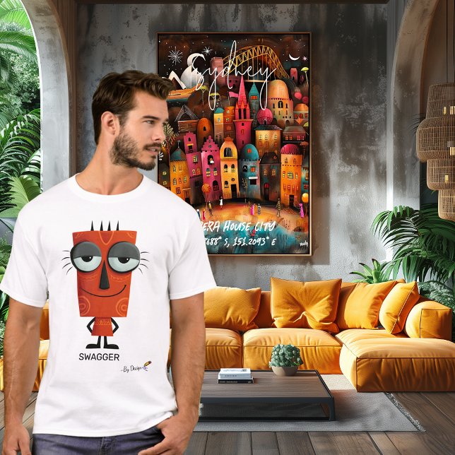 Bildrauscher in lustigen roten Schriftzeichen durc T-Shirt (Von Creator hochgeladen)
