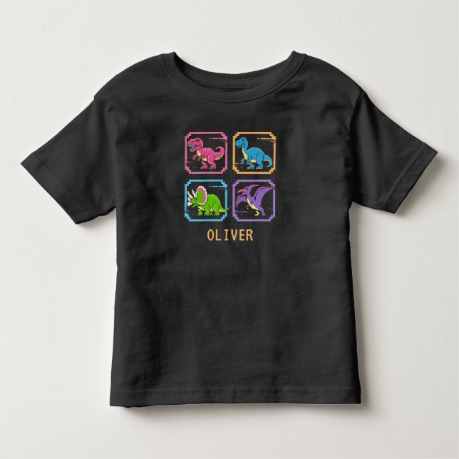 Bildschirm "Retro 90s Arcade Dinosaur" Kleinkind T-shirt (Vorderseite)