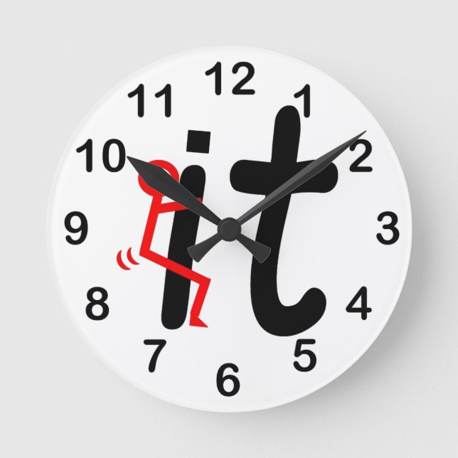 BILDSCHIRM RUNDE WANDUHR (Vorderseite)
