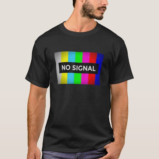 Bildschirm-TV für den Test "Kein Signal Retro Nerd T-Shirt (Vorderseite)