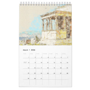 Bildskizze von Griechenland Kalender