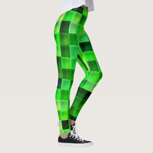 Bildspielpixel Grünes Quadrat Muster Leggings