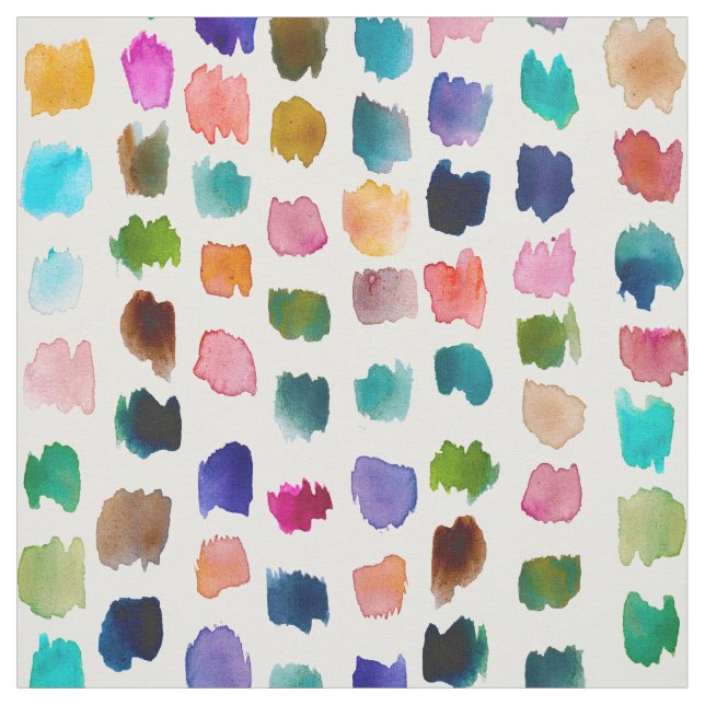 BILDUNG bunte Aquarell-Kleckse Stoff (Muster)