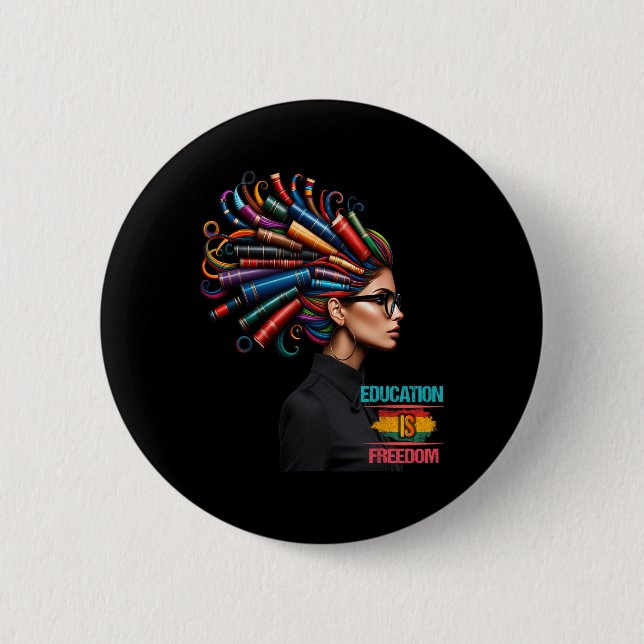 Bildung der Schwarzen Geschichte ist Freedom Black Button (Vorderseite)