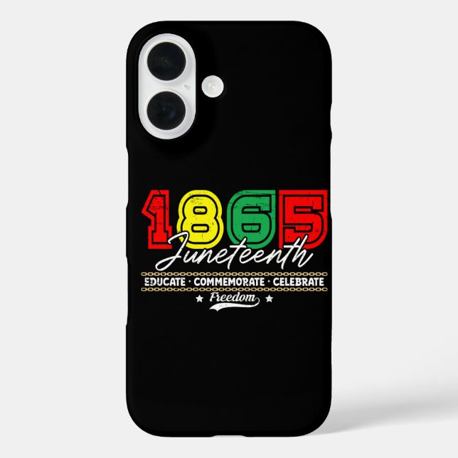 Bildung Gedenken Feier 1865 Juneteenth iPhone 16 Hülle (Rückseite)