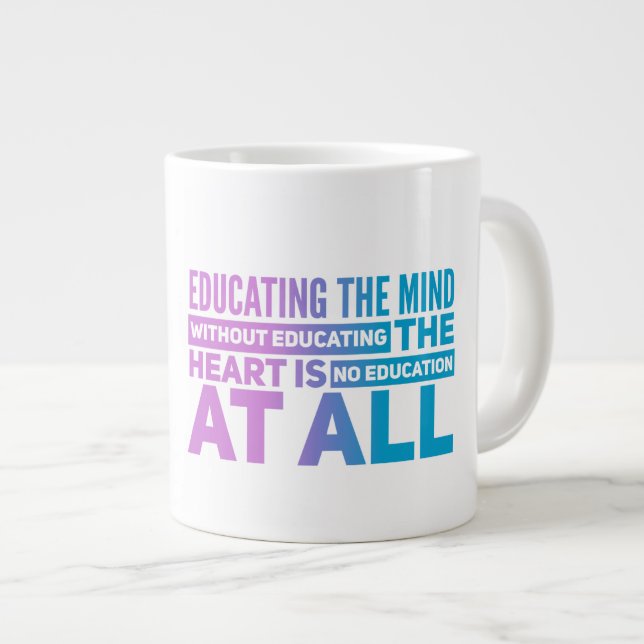 Bildung-Geschenk Jumbo-Tasse (Vorderseite Rechts)