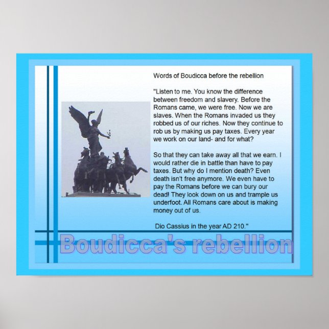 Bildung, Geschichte, Römer, Boudiccas Rebellion Poster (Vorne)