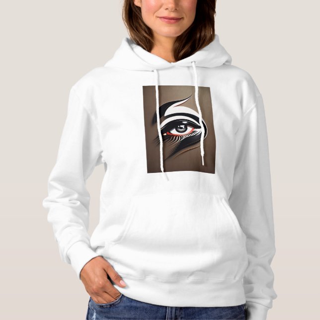 Bildung glamouröser Wimpern Hoodie (Vorderseite)