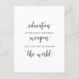 Bildung Is The Most Powerful Weapon You Can Use Postkarte