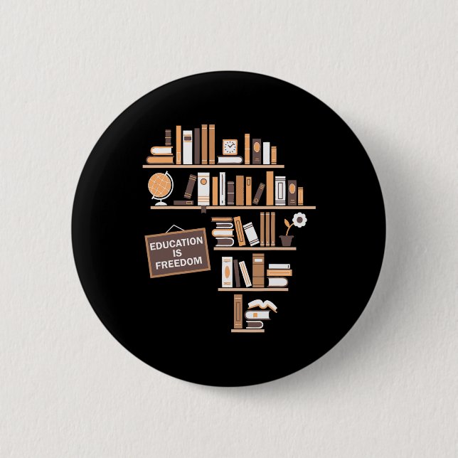 Bildung ist die amerikanische Freiheitsgeschichte Button (Vorderseite)