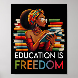 Bildung ist Dom Schwarzer Lehrer Bücher Schwarze G Poster