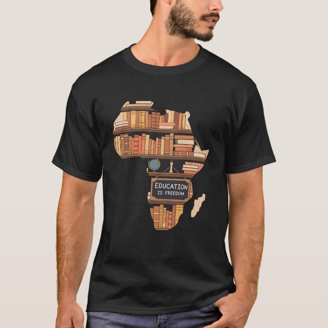 Bildung ist ein amerikanischer Freiheitslehrer T-Shirt (Vorderseite)