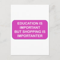 Bildung ist Einfuhr Einkäufe sind wichtig