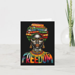 Bildung ist Freedom Black Girl Books Black History Karte