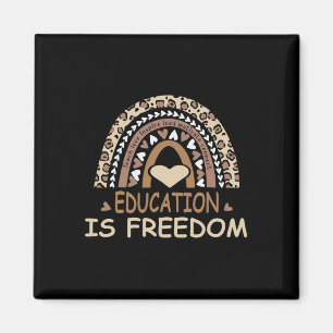 Bildung ist Freiheit Afroamerikanische schwarze Hi Magnet