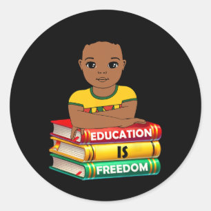 Bildung Ist Freiheit Black History Month Afrikanis Runder Aufkleber