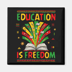 Bildung Ist Freiheit Bücher Liebhaber Black Histor Magnet