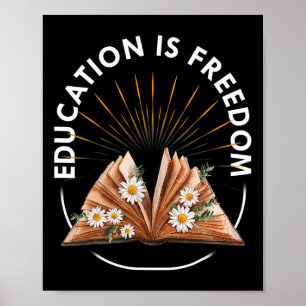 Bildung Ist Freiheit Buchleser Black History Mon Poster