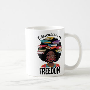Bildung ist Freiheit Lehrer Black History Month B Kaffeetasse
