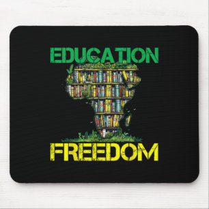 Bildung ist Freiheit Schwarze Geschichte Monat Afr Mousepad