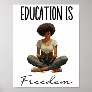 Bildung Ist Freiheit Schwarze Lehrer Bücher Schwar Poster
