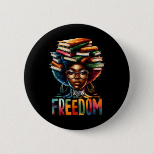 Bildung ist Freiheit Schwarzer Lehrer Bücher Schwa Button