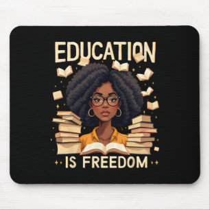 Bildung ist freiheitlich stolz afrikanischer ameri mousepad