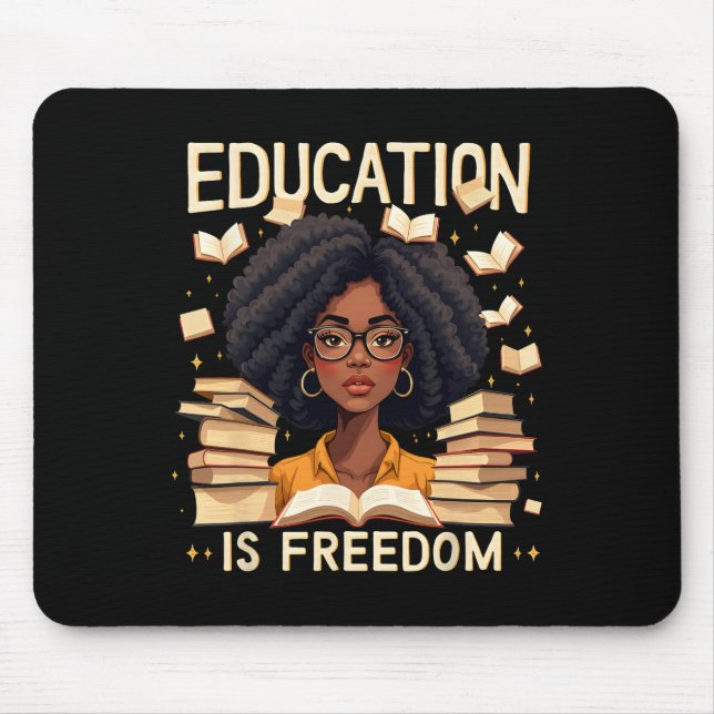 Bildung ist freiheitlich stolz afrikanischer ameri mousepad (Vorne)