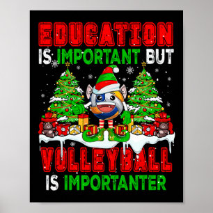 Bildung ist wichtig Volleyball ist wichtig X Poster