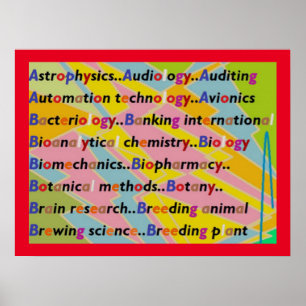 Bildung Learning Design in gemischten Farben Poster