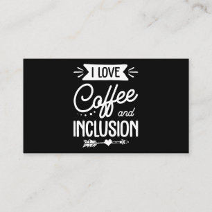 Bildung-Lehrer in Liebe Kaffee und inklusive Visitenkarte