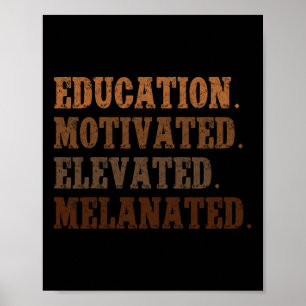 Bildung Motiviert Schwarze Leben Problem Schwarze Poster