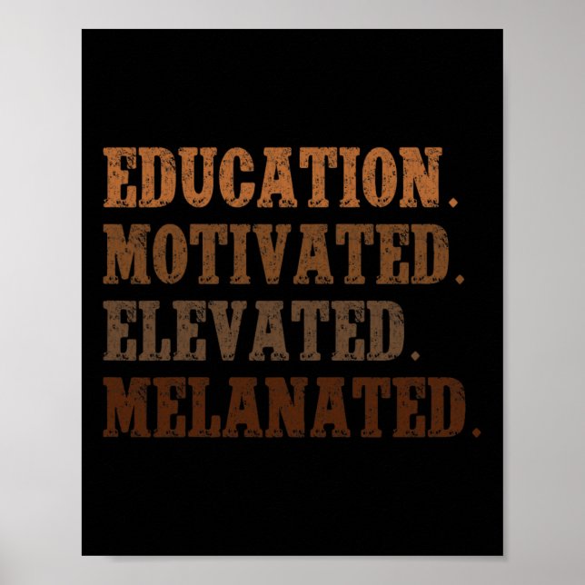Bildung Motiviert Schwarze Leben Problem Schwarze  Poster (Vorne)